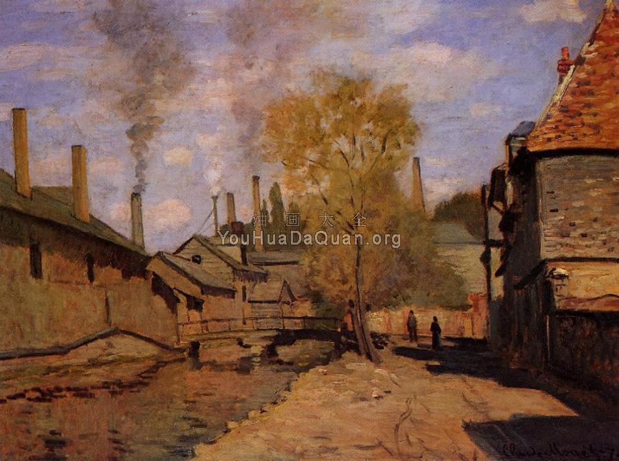 Factories at Deville, near Rouen - 克劳德·莫奈